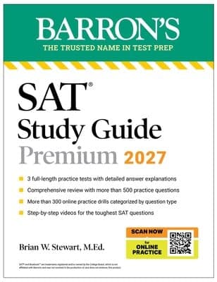 Barron’s SAT Study Guide Premium, 2027 book cover